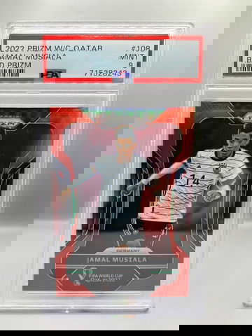 2022 Prizm Jamal Musiala Red 108 PSA 9