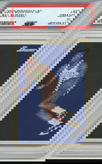 2009 BOWMAN '48 #82 BILL RUSSELL CARD BOSTON CELTICS PSA 10 LOW POP