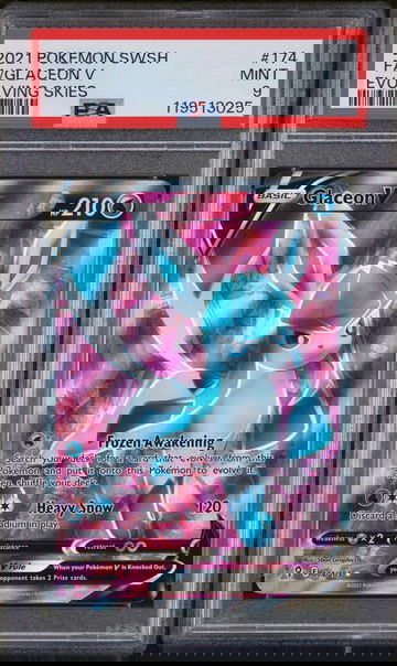 2021 Pokemon Evolving Skies Full Art Glaceon V #174 PSA 9