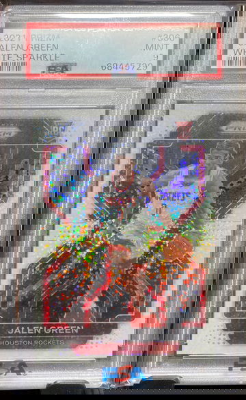 2021 Prizm Jalen Green White Sparkle SSP Rookie PSA 9