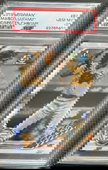 Marco Luciano 2019 Bowman Chrome 1st PSA 10 Giants Prospect Invest