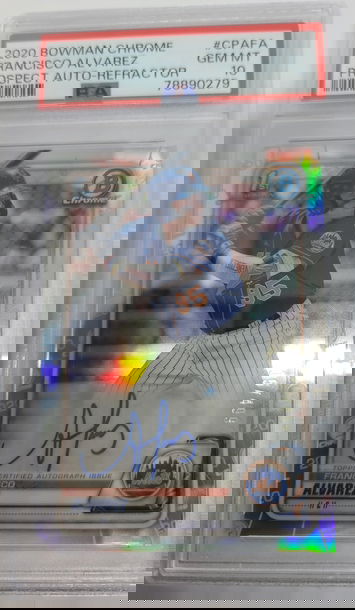 2020 Bowman Chrome Francisco Alvarez auto refractor/499 PSA 10