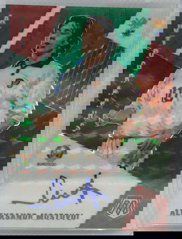 2020-21 Panini Mosaic Green Prizm UEFA Euro Soccer ALEKSANDR MOSTOVOI Autograph