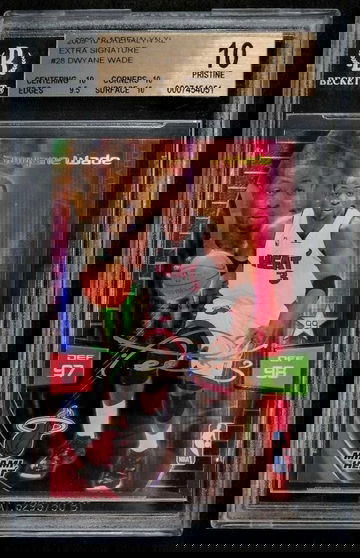 BGS 10 POP 3 Dwyane Wade 2009-10 Adrenalyn XL Extra Signature #28 - DHL Express Air 6-8 Days with Tracking from Overseas