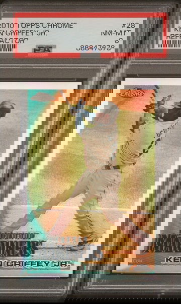 2010 Topps Chrome Refractor #28 Ken Griffey Jr. PSA 8