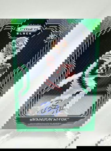2020 Panini Chronicles BRANDON AIYUK Prizm Black Green Auto RC /49 SSP Rookie