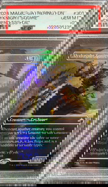 2024 Magic the Gathering Skyknight Squire Foundations R0301 PSA 10 Gem Mint