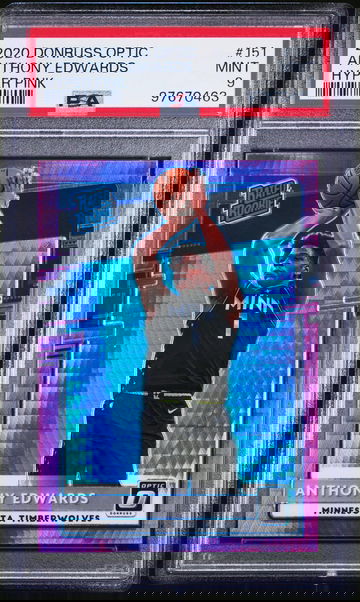 2020 Panini Donruss Optic Hyper Pink Anthony Edwards #151 RC PSA 9