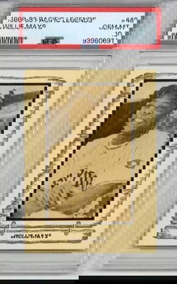 1980 - 1983 PACIFIC LEGENDS WILLIE MAYS CARD NEW YORK GIANTS PSA 10 LOW POP