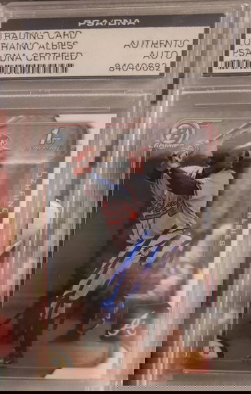 2015 Bowman Chrome 1st - Ozzie Albies Autographed PSA/DNA