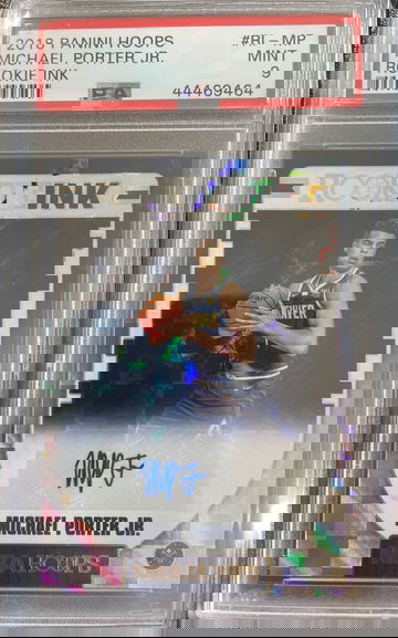 2018 Panini Hoops Michael Porter Jr Rookie Ink Auto PSA 9 Mint