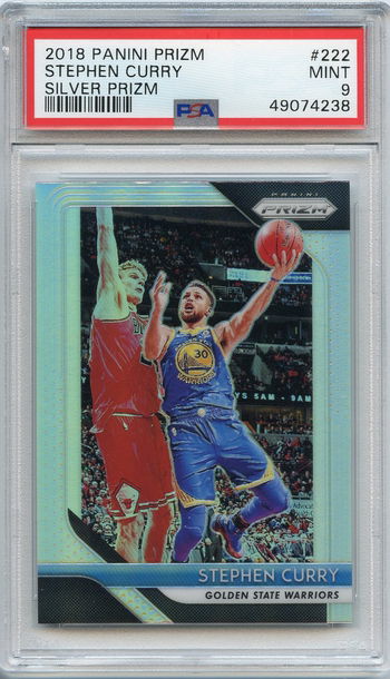 Stephen Curry 2018 Panini Prizm Silver PSA 9 Warriors