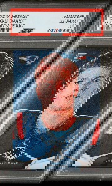 2024 Mosaic Drake Maye Micro Mosaic PSA 10 GEM MT #MMDME RC Patriots