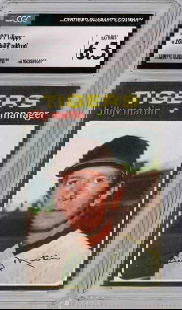 1971 Topps Billy Martin #208 CGC 6.5 P1358