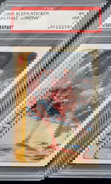 1986 Michael Jordan Fleer Sticker PSA 7