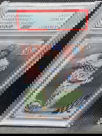 2019 Bowman Chrome Prospects - Wander Franco 1st Bowman BCP100 - PSA 10 Gem Mint