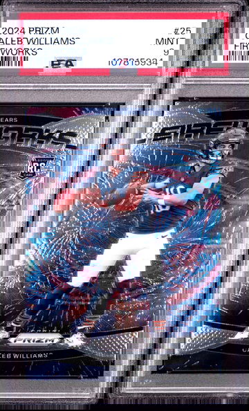 2024 Panini Prizm Fireworks Caleb Williams #25 PSA 9