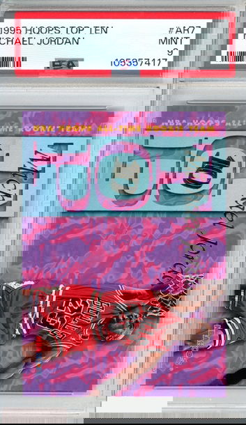 1995 HOOPS TOP TEN MICHAEL JORDAN #AR7 CHICAGO BULLS HOF PSA 9 MINT