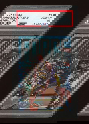 1997 Finest Refractor Shaquille O'Neal PSA 10 pop 17