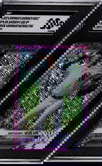 2021 Bowman Chrome Fuchsia Shimmer Refractor Anthony Volpe #BCP-85 /199 SGC 10