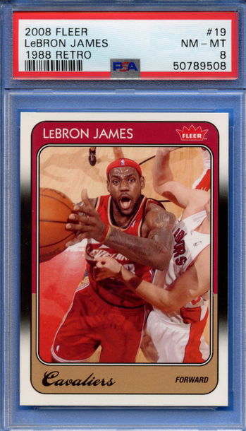 2008 Fleer 1988 Retro Lebron James PSA 8 NM-MT