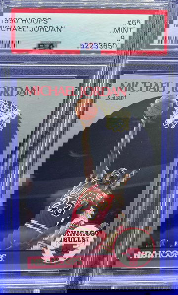 1990 HOOPS #65 MICHAEL JORDAN CHICAGO BULLS HOF PSA 9 MINT