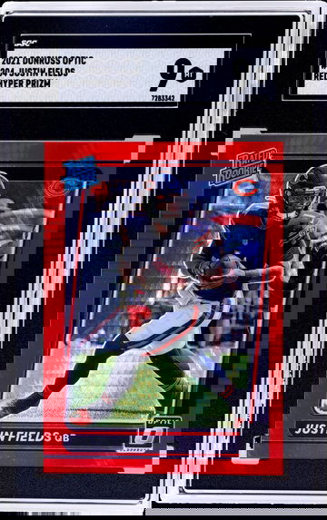 2021 Donruss Optic Red Hyper Prizm Justin Fields #204 RC SGC 9