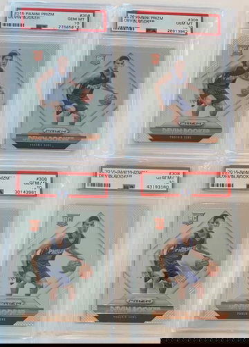 2015 DEVIN BOOKER PRIZM PSA 10 (LOT OF 4!)