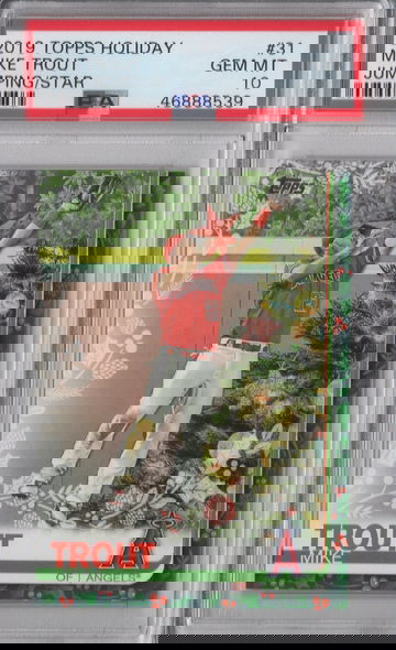 2019 Topps Holiday Mike Trout Jumping/Star PSA 10