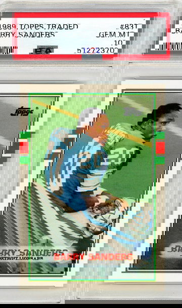 1989 Topps Traded Barry Sanders PSA 10