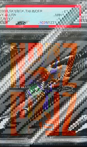 1998 Skybox Thunder Noyz Boyz #2 Ray Allen Milwaukee Bucks PSA 9 MINT