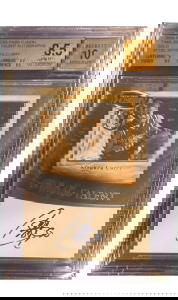 2009 Stephen Curry Press Pass Fusion Timeless Talent Autographs Gold /85  