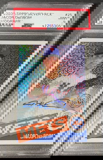 Jacob Degrom 2020 Topps Silver Pack Autograph /30 PSA 9