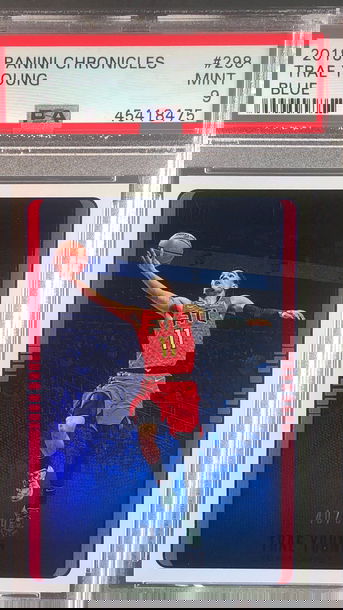 2018 Panini Chronicles Blue #298 Trae Young /99 PSA 9 Mint