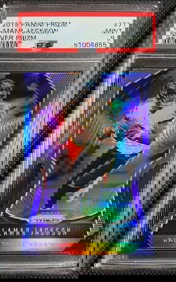 2019 Lamar Jackson Prizm Silver Prizm #71 PSA 9 - MINT - Baltimore Ravens