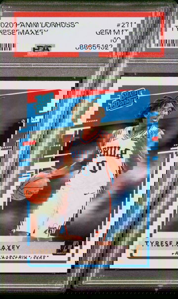 2020 Tyrese Maxey Donruss 211 Rated Rookie RC PSA 10 Gem Mint