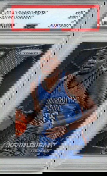 2014 PANINI PRIZM #86 KEVIN DURANT BASKETBALL CARD OKC THUNDER PSA 9 LOW POP