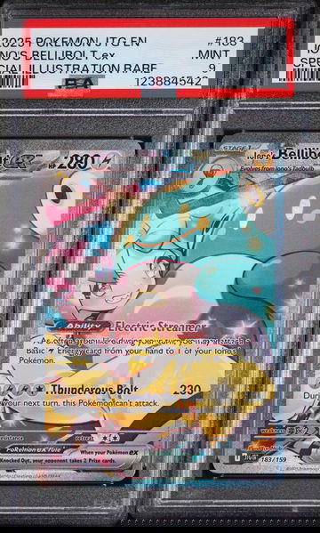 2025 Pokemon Journey Together Special Illustration Rare Iono's Bellibolt Ex #183 PSA 9