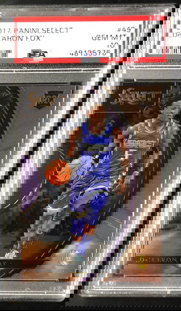 2017 Panini Select De’Aaron Fox Concourse Level RC PSA 10 Rookie Card