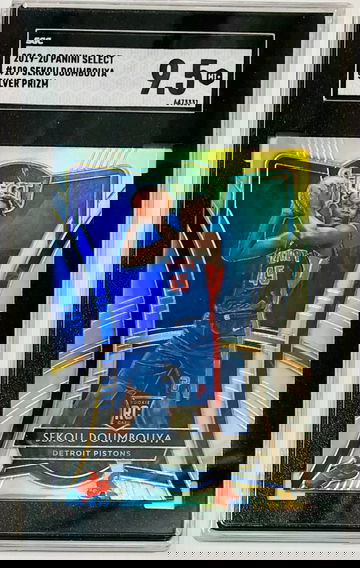 Sekou Doumbouya 2019-20 Panini Select Silver Prizm Rookie RC Premier Level #109 SGC 9.5 Mint + Detroit Pistons