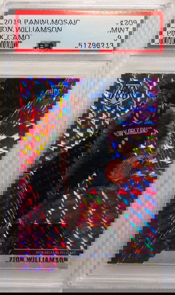 2019 Mosiac Zion Williamson Pink Camo Mint 9