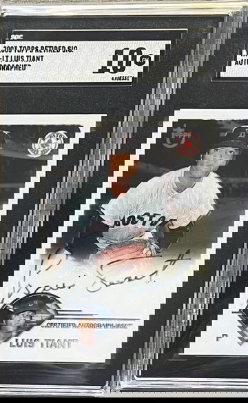 2003 Topps Retired Signature Luis Tiant Auto #TA-LT SGC Graded Slab 10 GEM-MINT