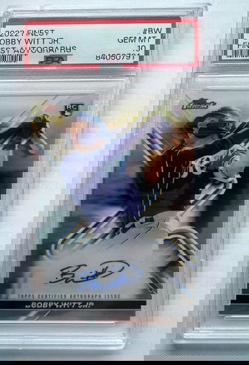 2022 Topps Finest Bobby Witt Jr Finest Auto PSA 10 Rookie Card RC Pop 17