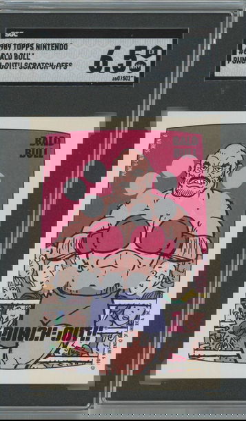 1989 Topps Nintendo Bald Bull Punch Out Scratch-Off Game #6 SGC 6.5