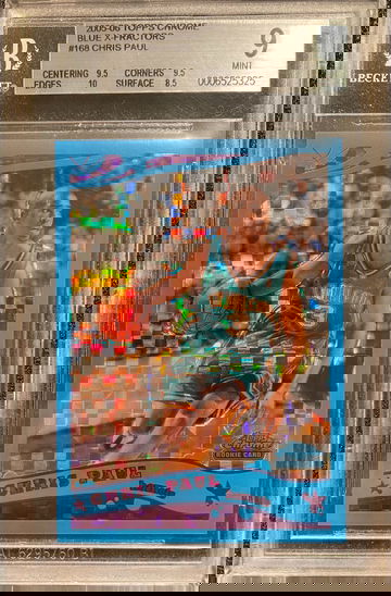 2005-06 Topps Chrome Blue Xfractor Chris Paul Rookie RC /90 BGS 9 MINT (0.5 from GEM)