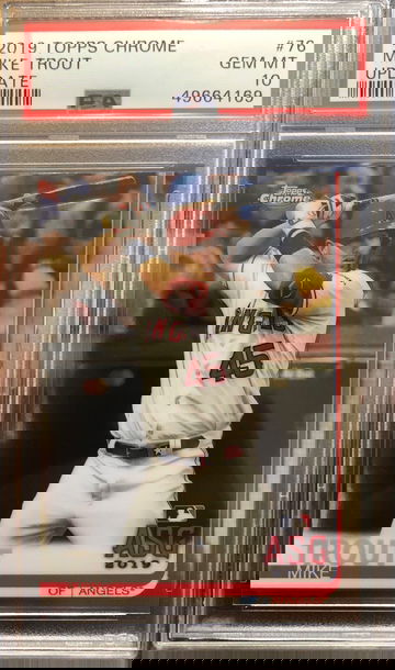 Mike Trout 2019 Topps chrome update PSA 10