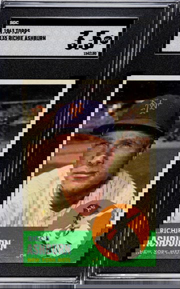 RICHIE ASHBURN 1963 TOPPS CARD #135 SGC 3.5 NY METS