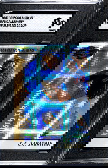 2008 Topps Co-Signers Hyper Plaid Gold 10/10 CC Sabathia 