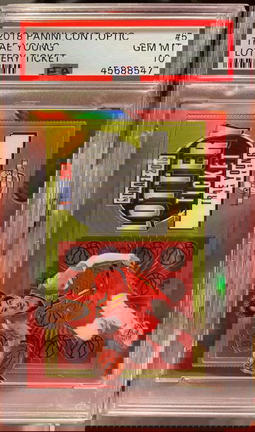 2018-19 panini optic contenders Trae Young lottery ticket PSA 10