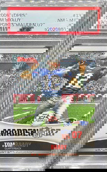 Tom Brady 2006 Topps EA Sports Madden PSA 8